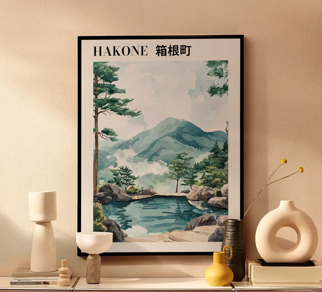 Hakone - 箱根町 poster con telaio in plastica da Sugoi