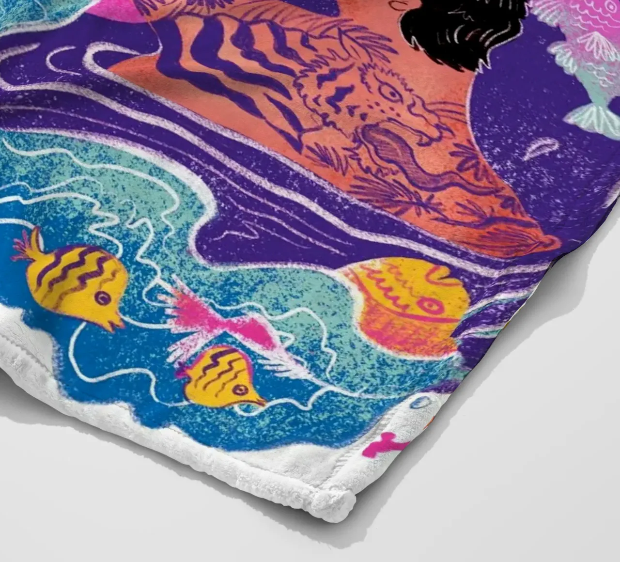 Three brothers and a unicorn float coperta in pile da Moira Scicluna Zahra