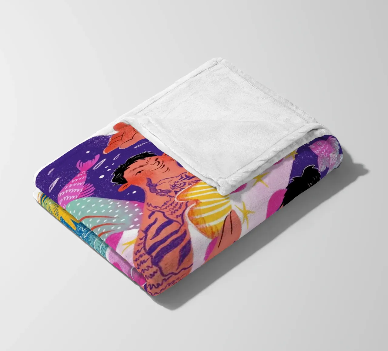 Three brothers and a unicorn float coperta in pile da Moira Scicluna Zahra