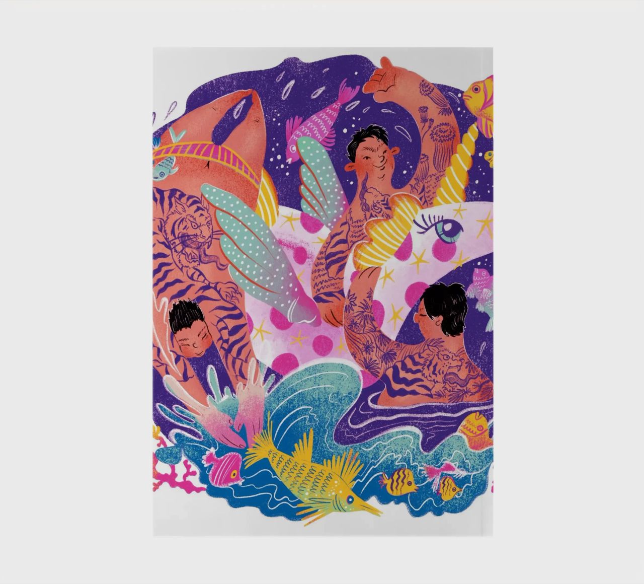 Three brothers and a unicorn float carnet de notes de Moira Scicluna Zahra