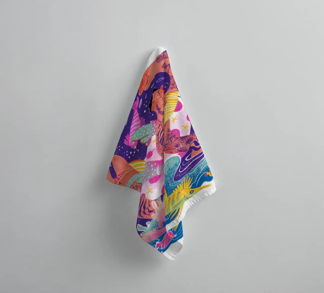 Three brothers and a unicorn float Handtuch von Moira Scicluna Zahra