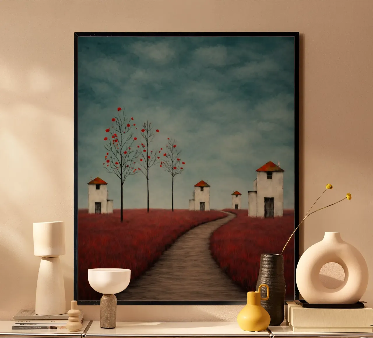 Case bianche poster da vincenzomarzocchiartist