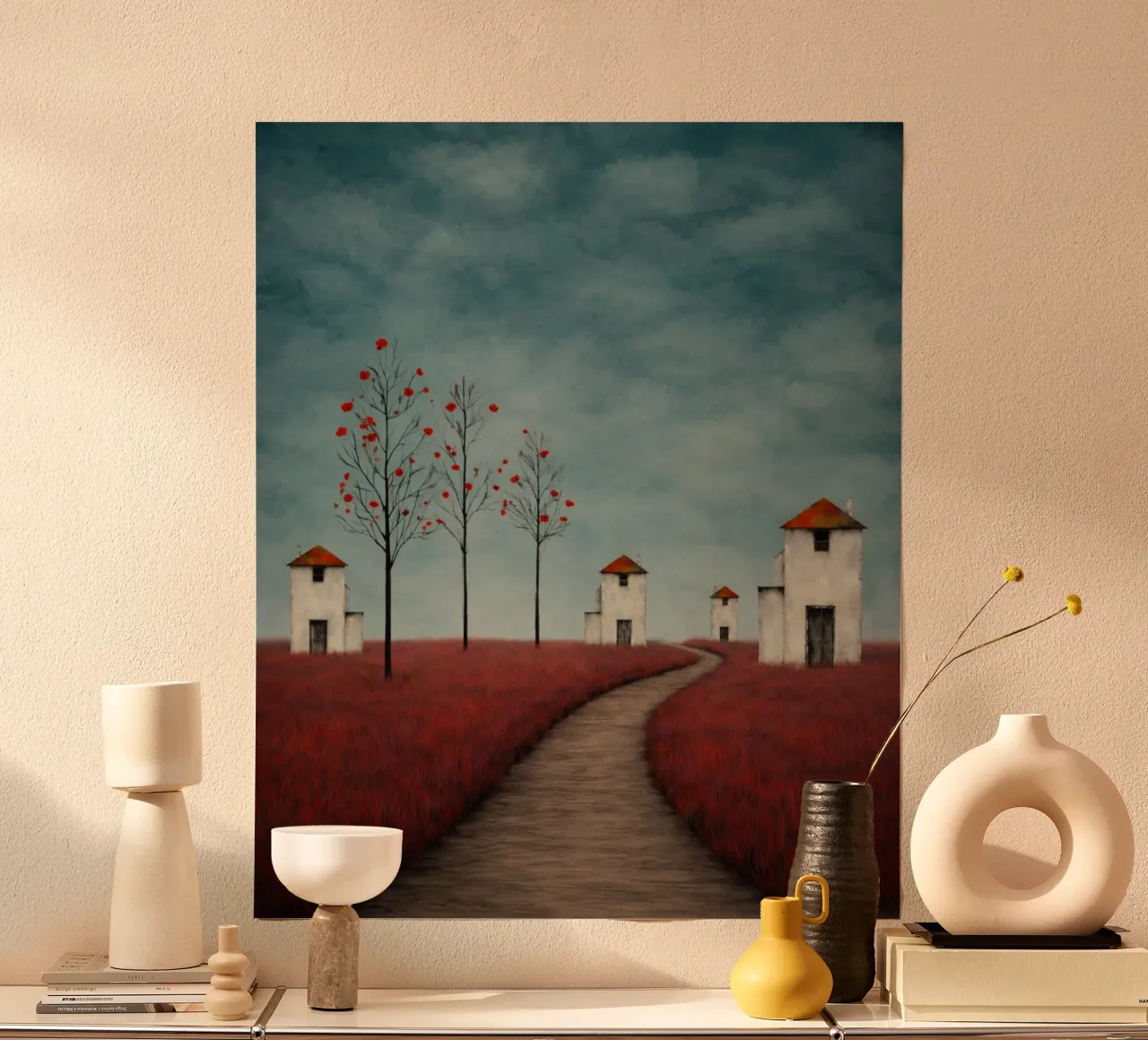 Case bianche poster da vincenzomarzocchiartist