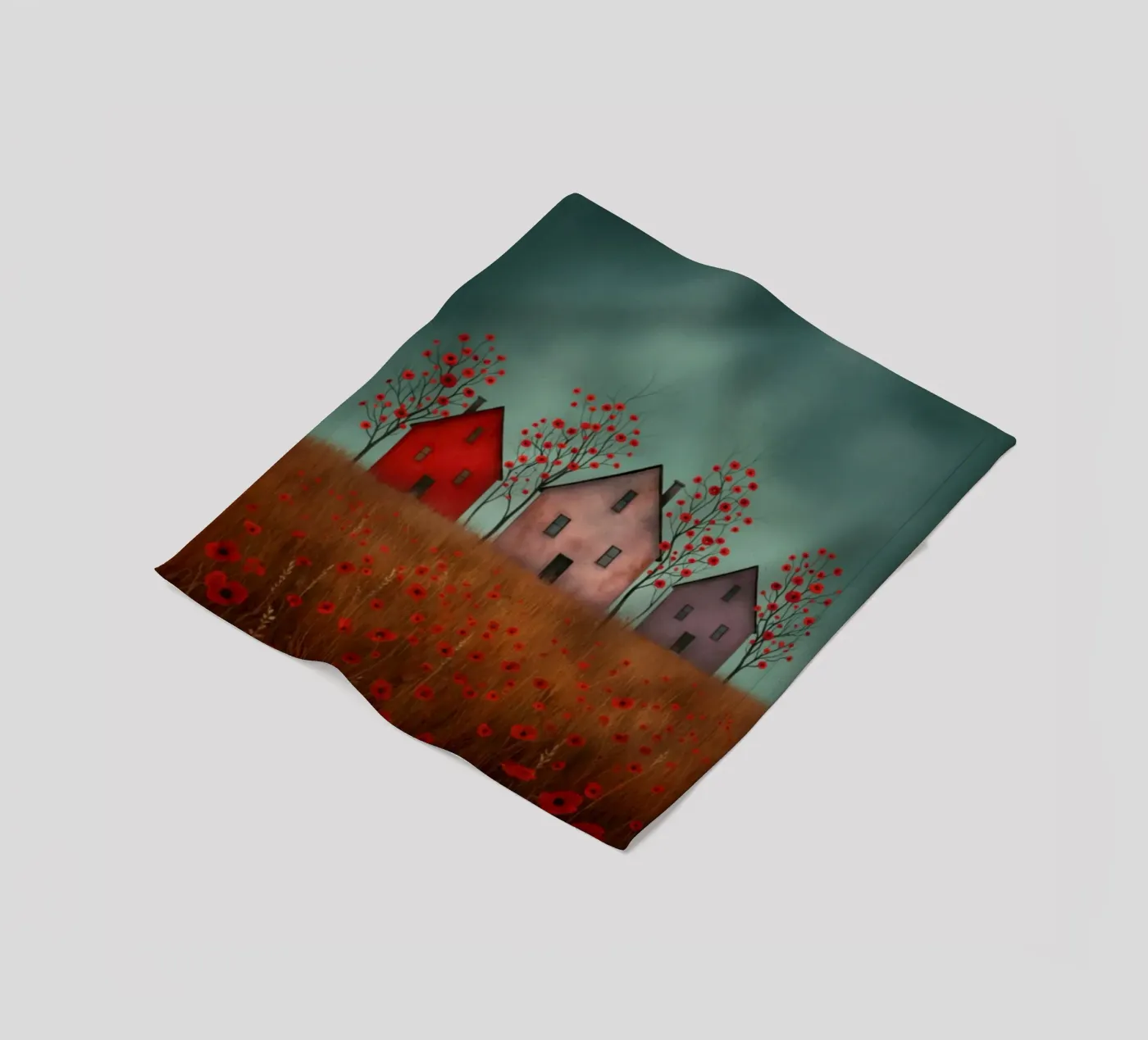 Three Houses Fleecedecke von vincenzomarzocchiartist