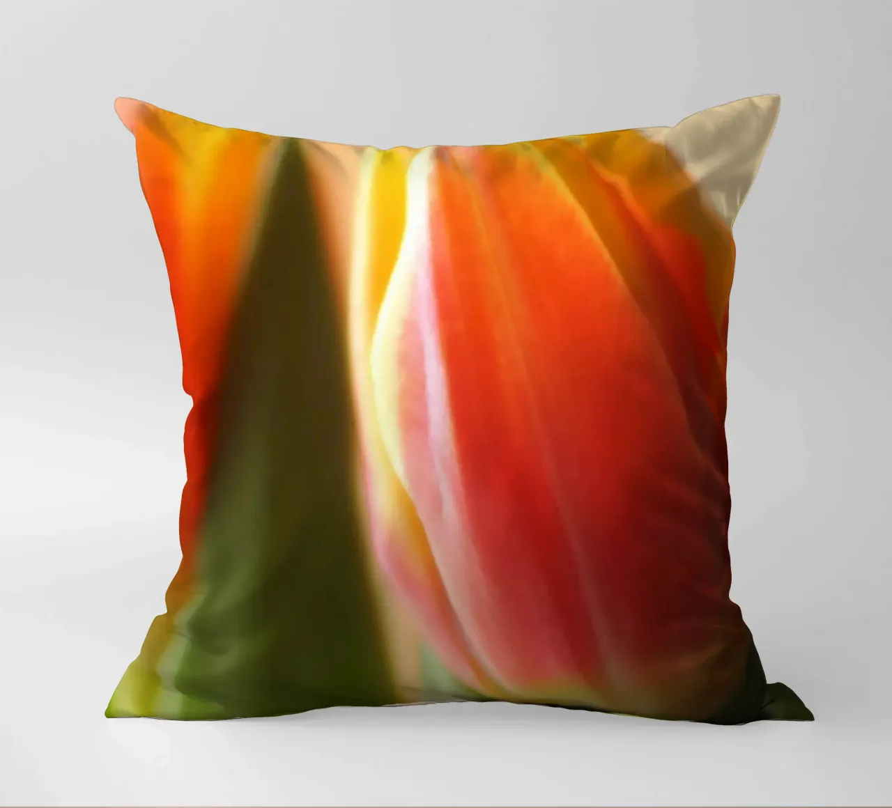 Due tulipani rosso-arancio in una ripresa macro cuscino da Something for you