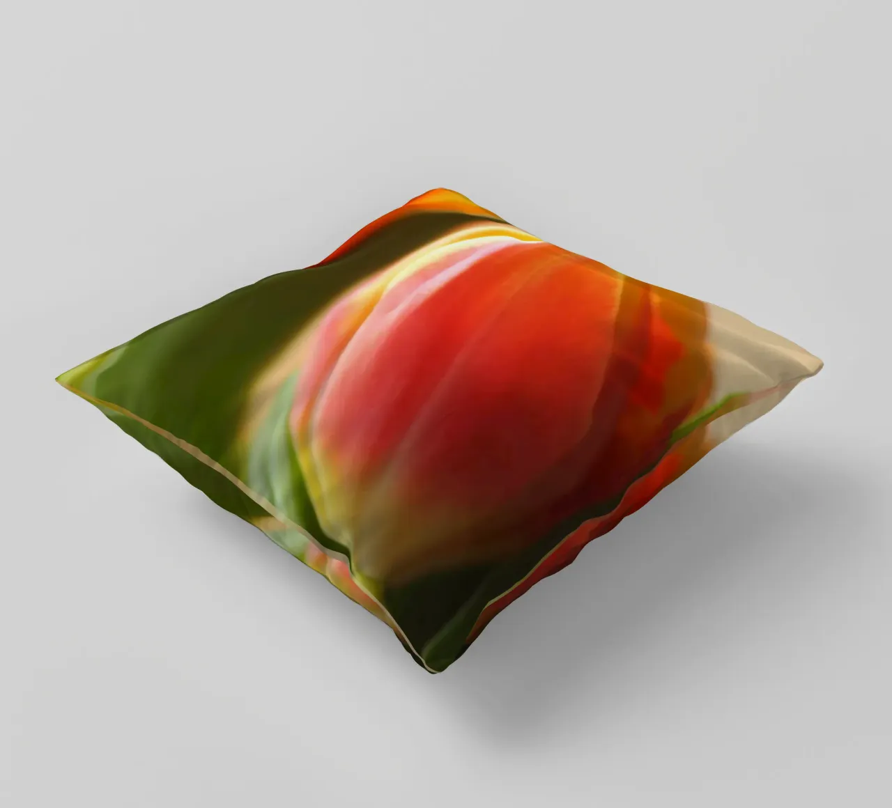 Due tulipani rosso-arancio in una ripresa macro cuscino da Something for you