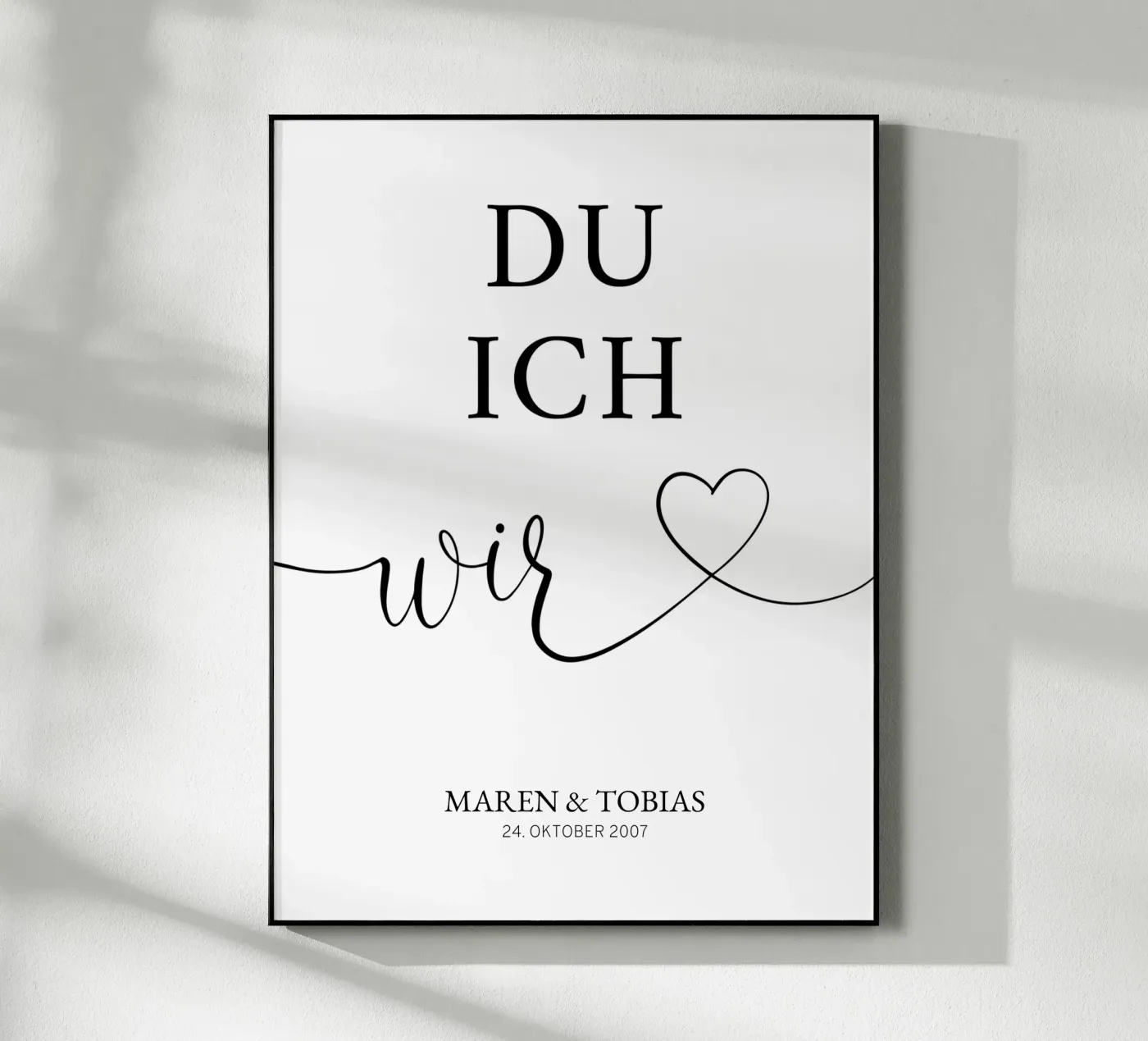 Du Ich Wir acrylic glass by artographieHome