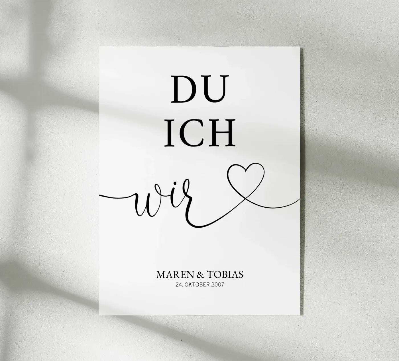 Du Ich Wir acrylic glass by artographieHome