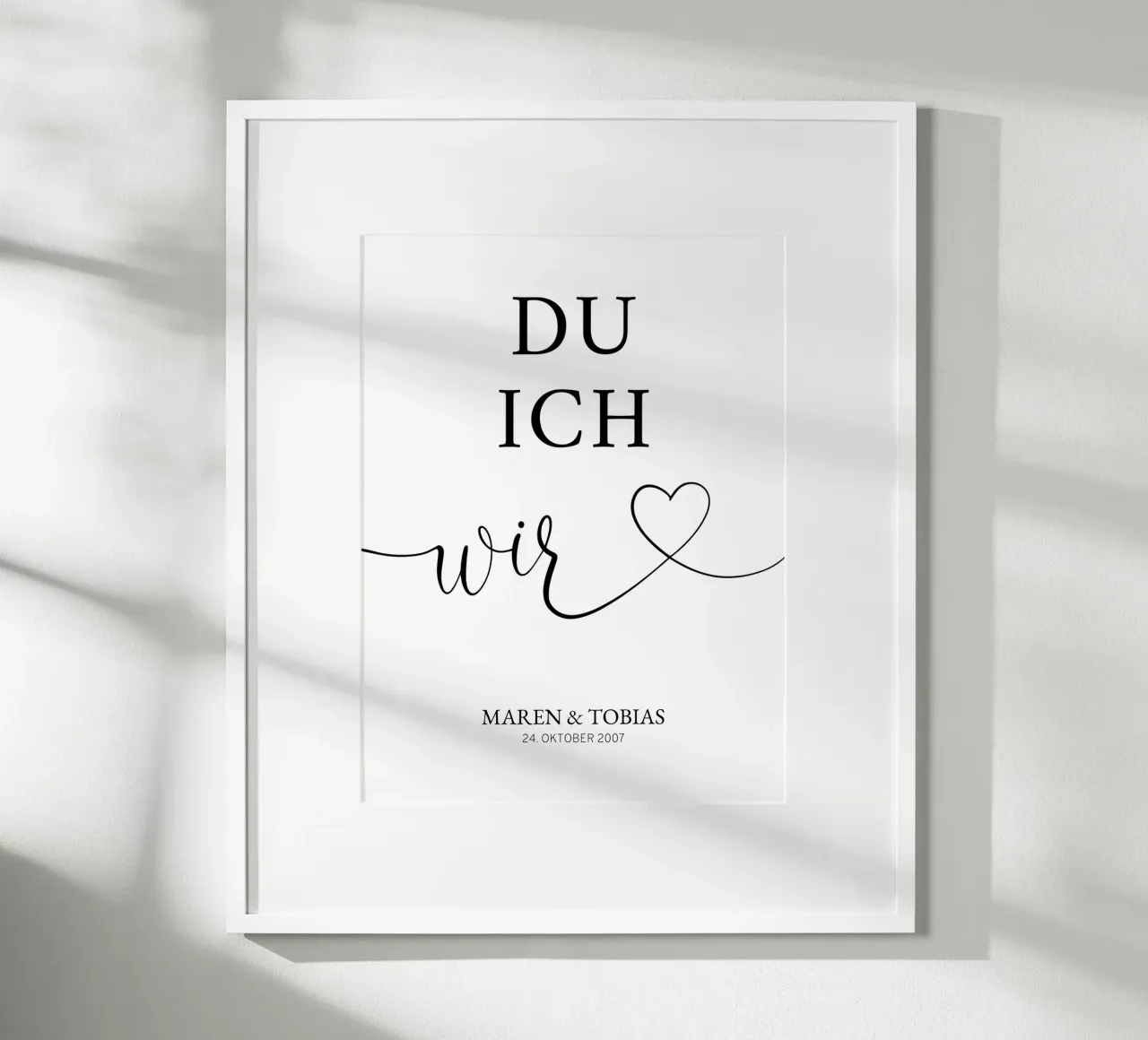 Du Ich Wir poster con telaio in legno da artographieHome