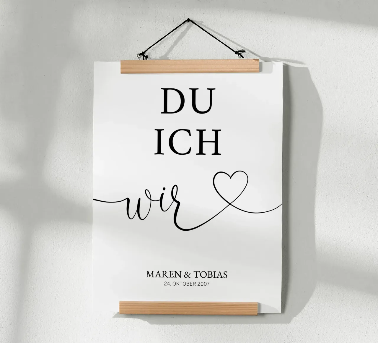 Du Ich Wir poster con telaio in legno da artographieHome