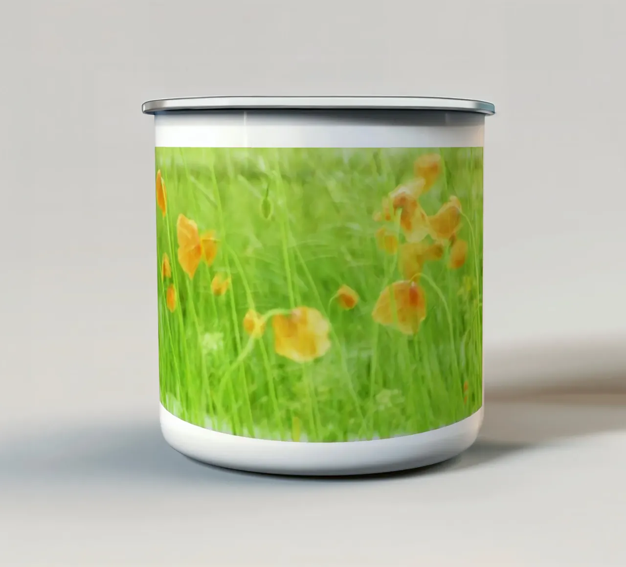 Papaveri rossi nel vento tazza in smalto da Something for you