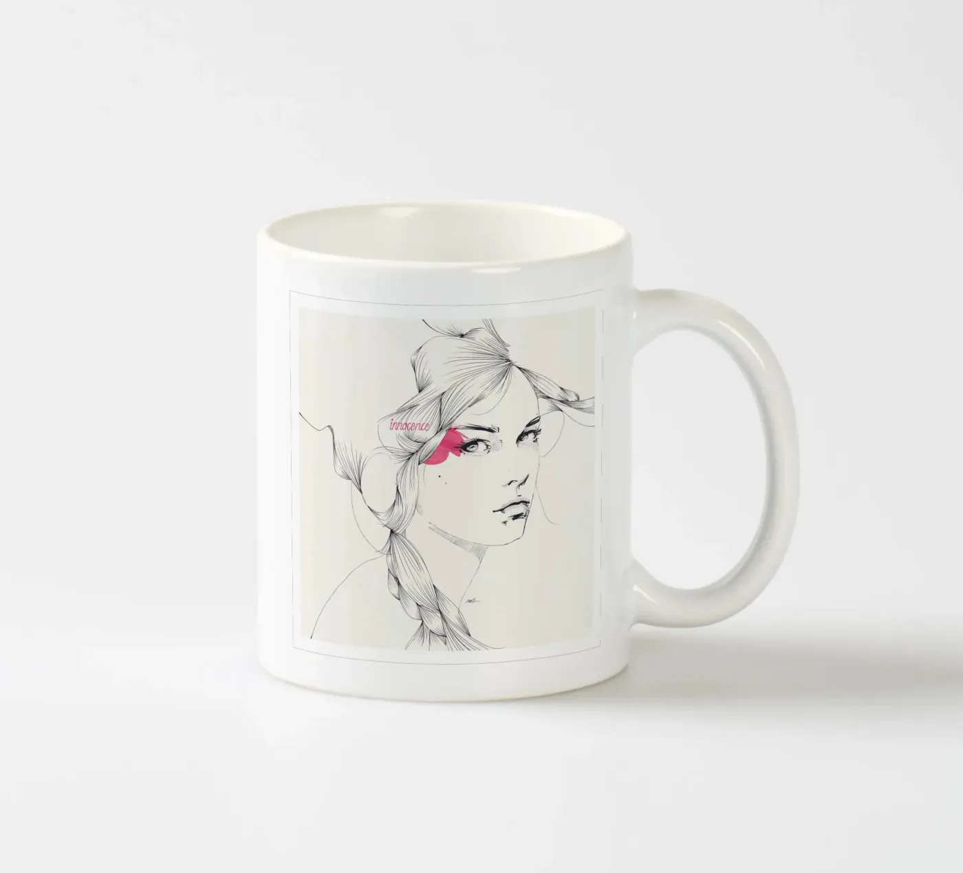 Innocence ceramic mug by Manuel Rebollo