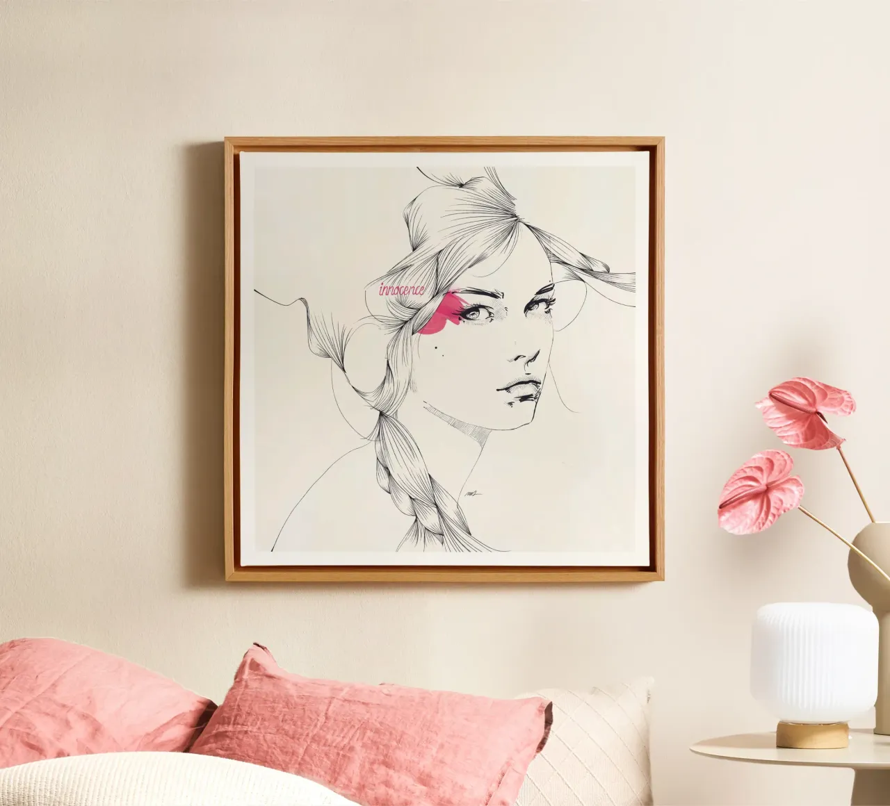 Innocence canvas with Floater frame by Manuel Rebollo