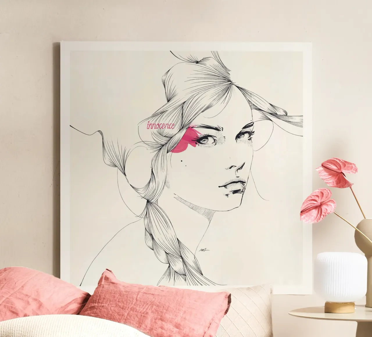 Innocence canvas with Floater frame by Manuel Rebollo