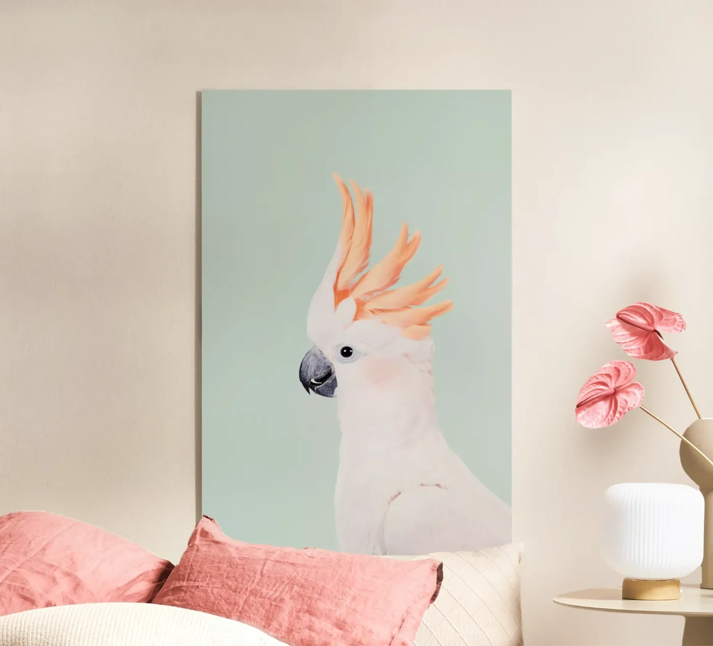 Cockatoo on Mint plexiglass da Kathrin Pienaar