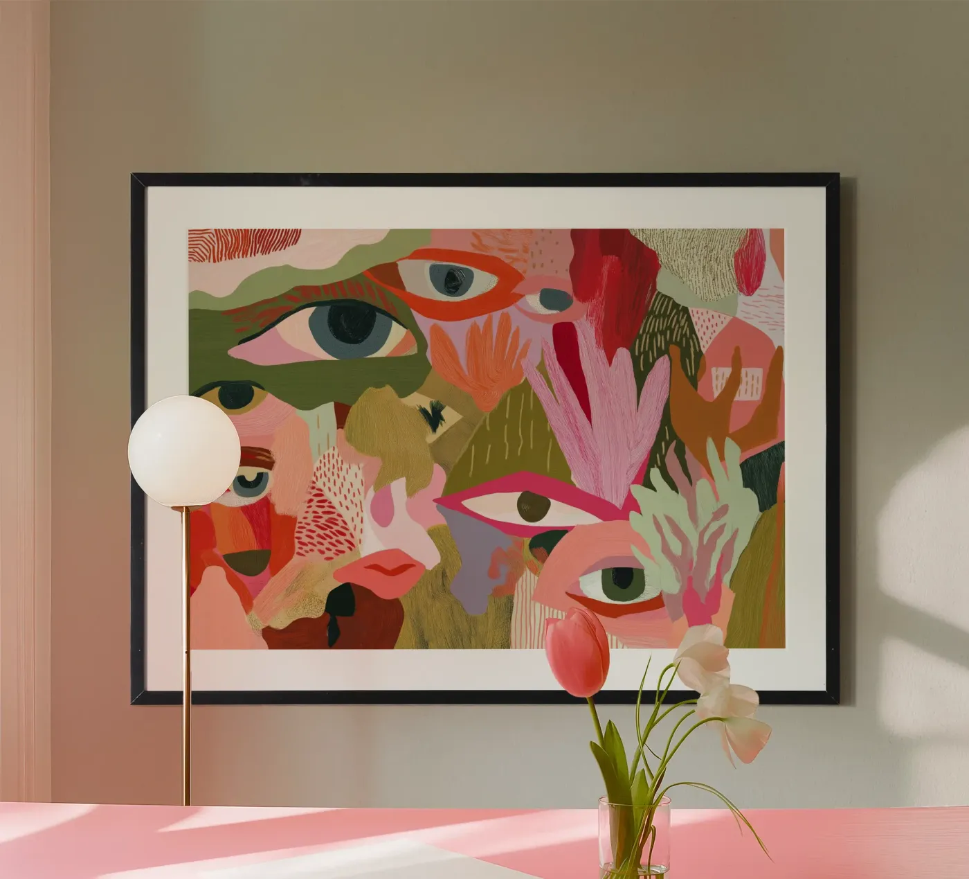Abstract Views: Patchwork of Faces and Textures poster da Atelier Texture