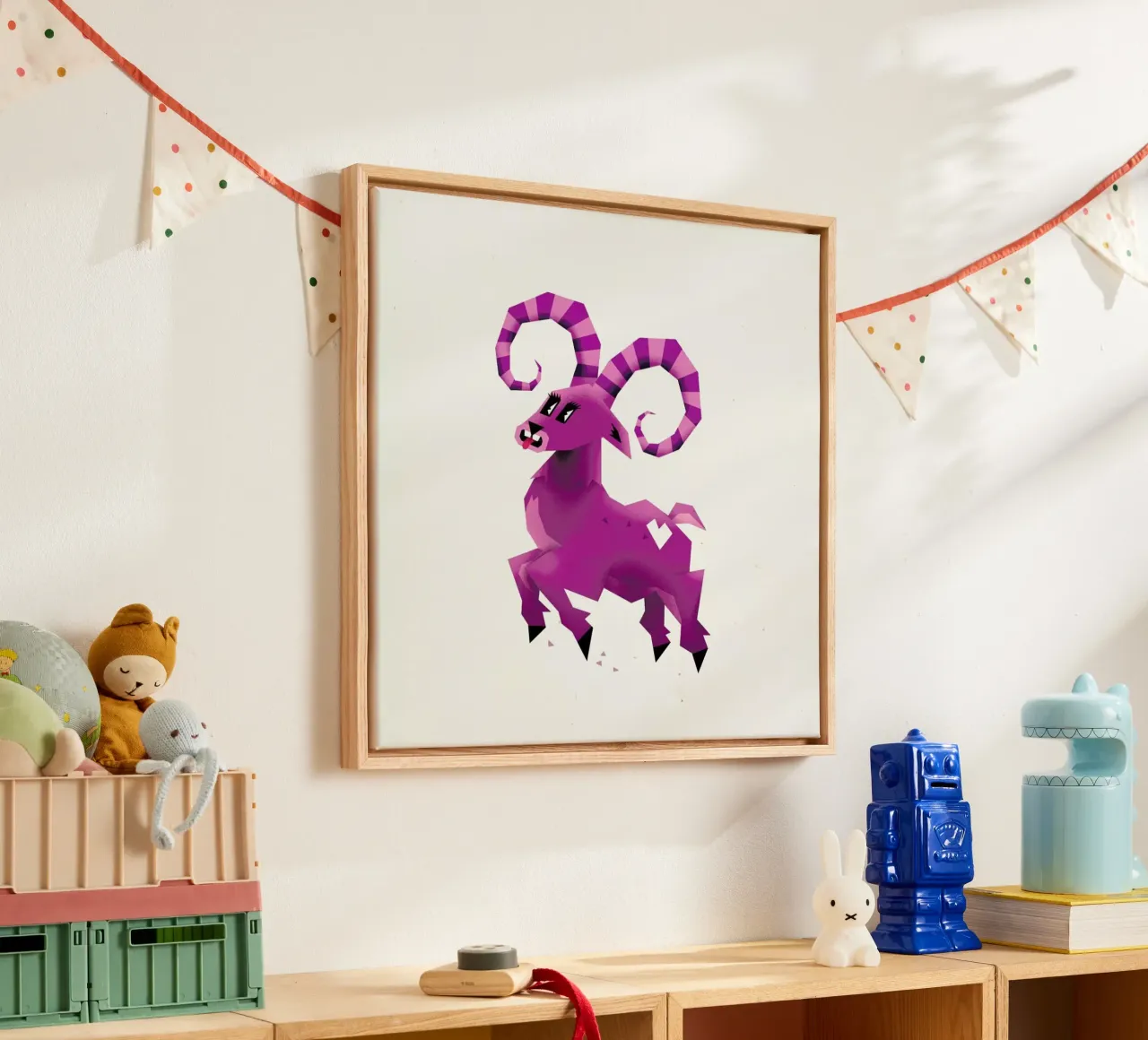 Aries canvas met Baklijst van Yetiland