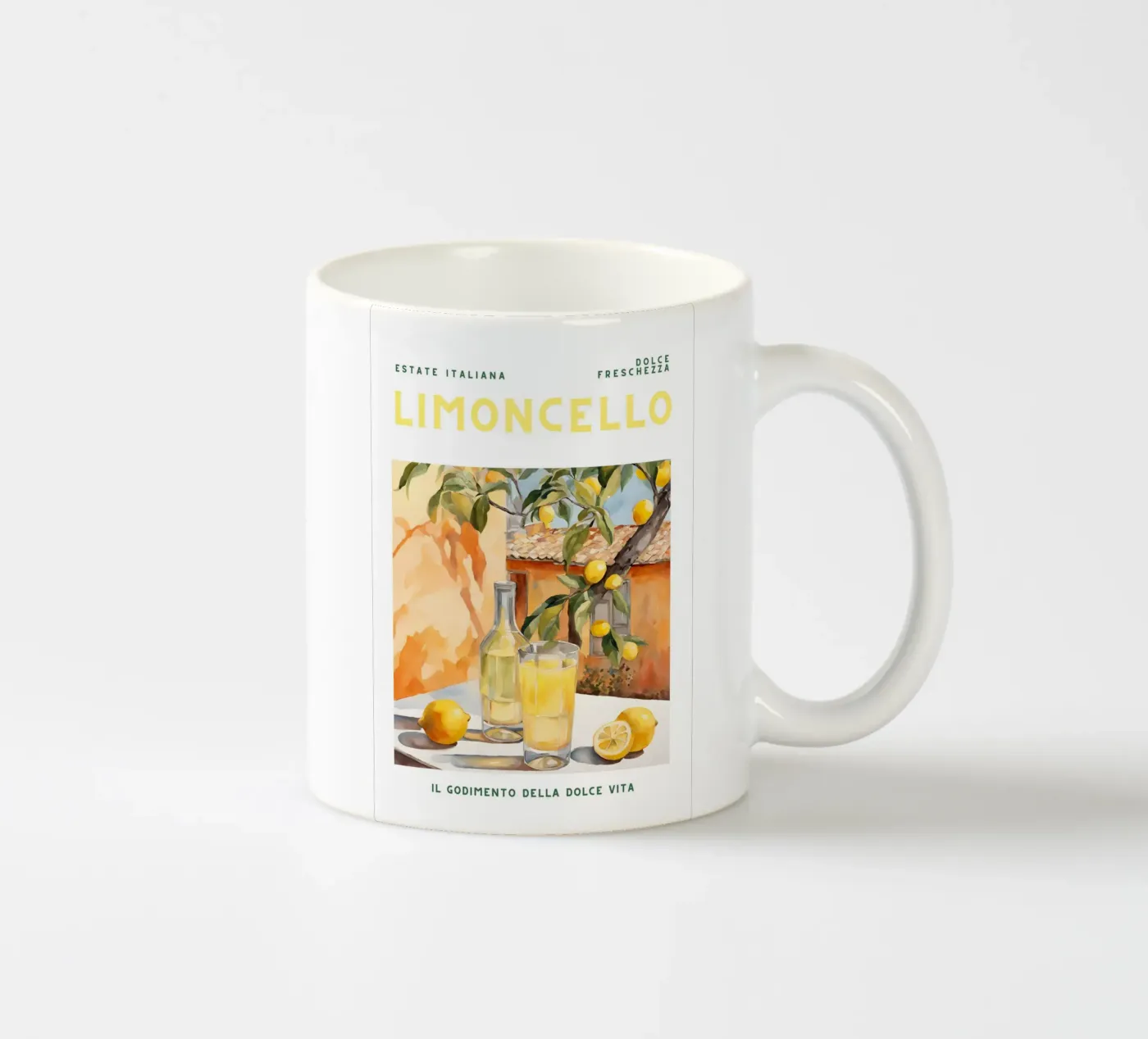 Limoncello ceramic mug by Ohkimiko
