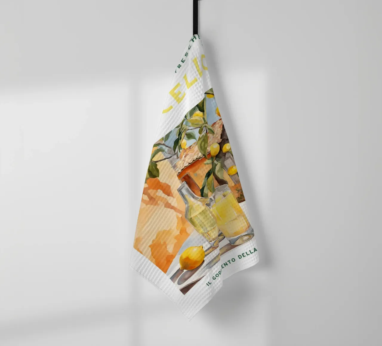 Limoncello tea towel by Ohkimiko