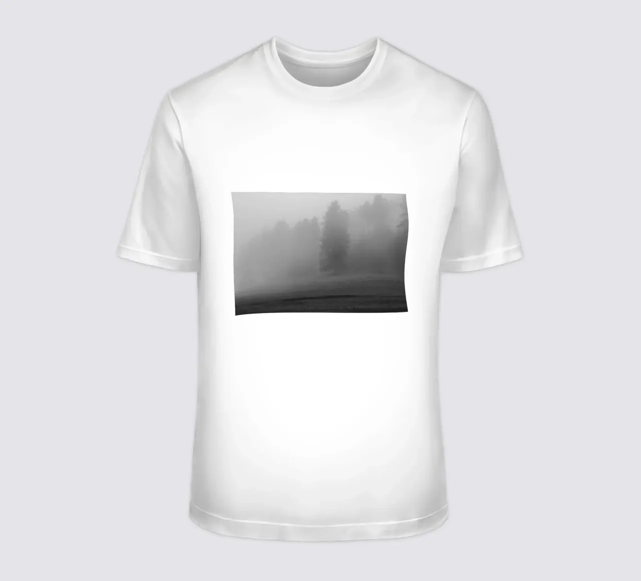 Meadow and trees in the fog t-shirt by Something for you