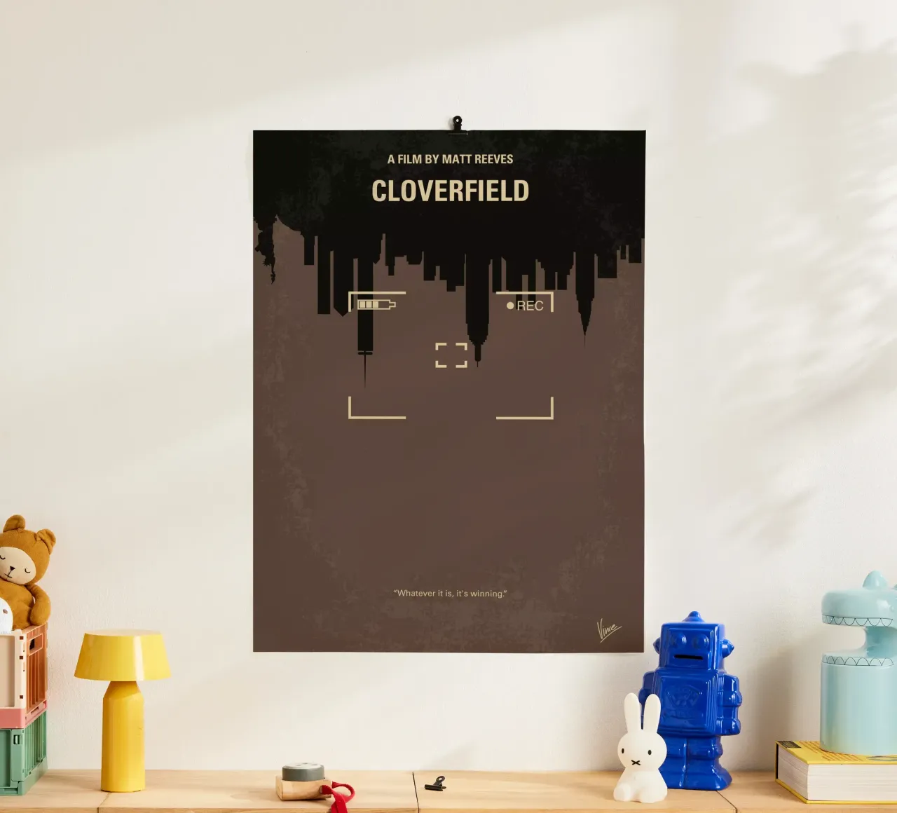 No203 My Cloverfield minimal movie poster carta hahnemühle da Chungkong