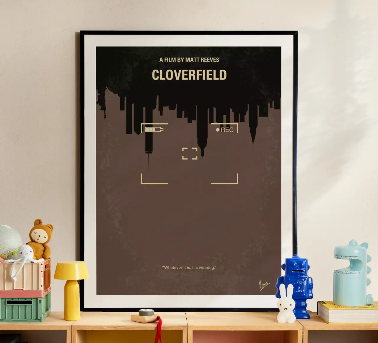 No203 My Cloverfield minimal movie poster carta hahnemühle da Chungkong