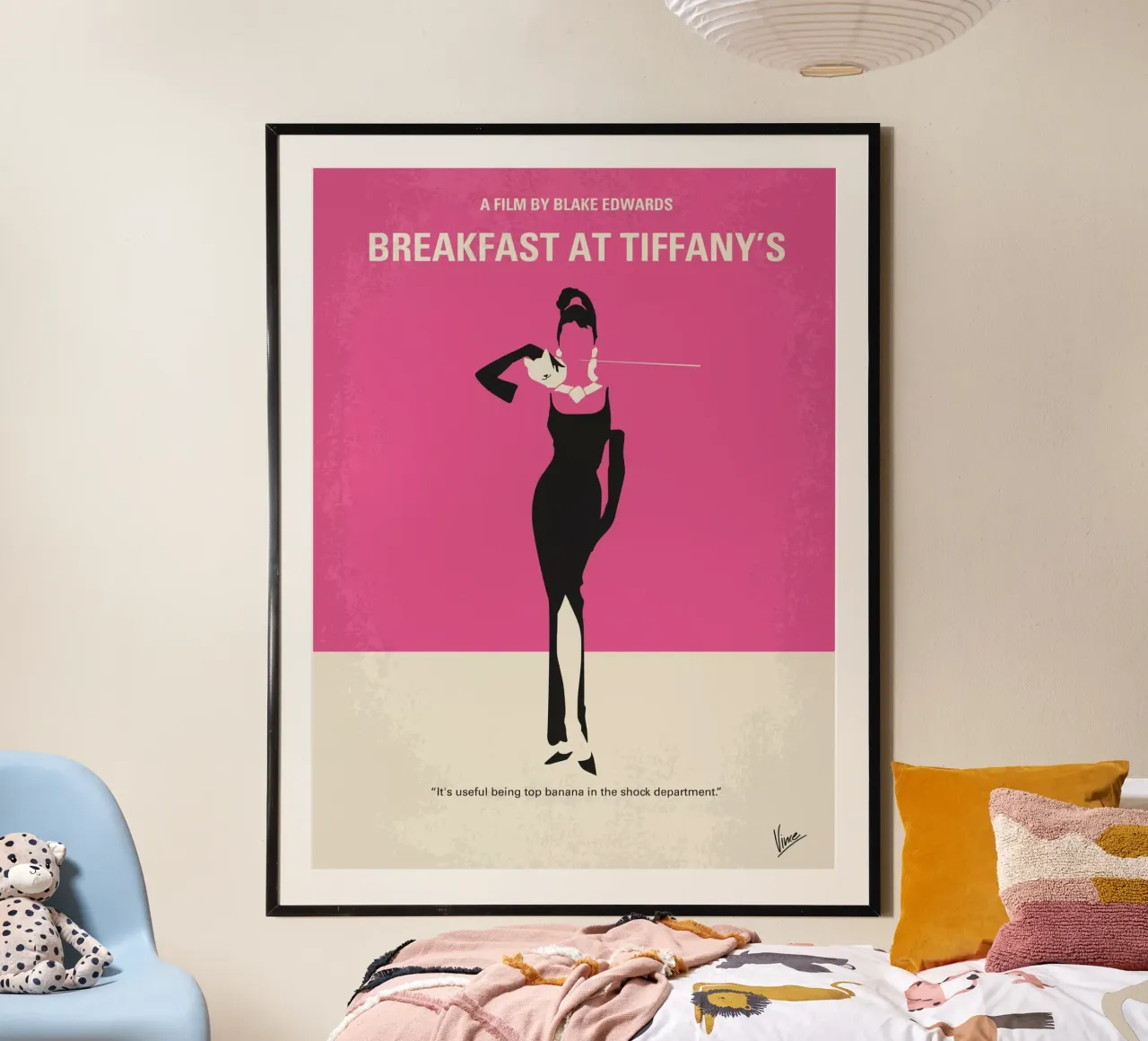 No204 My Breakfast at Tiffanys minimal movie poster carta hahnemühle da Chungkong