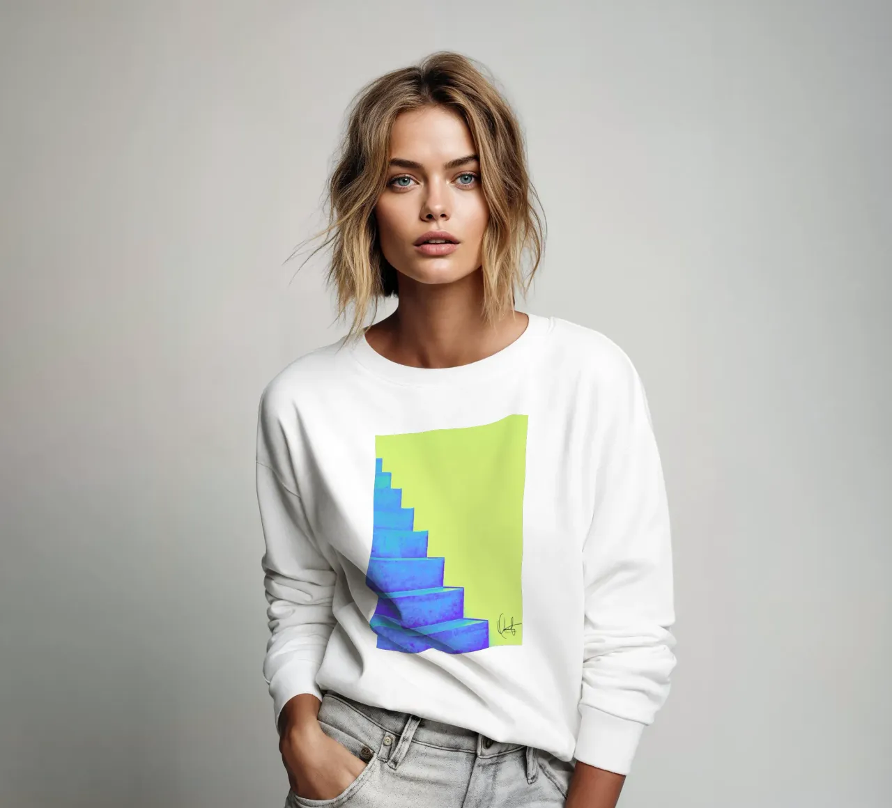 Santorini Sweatshirt von Xchange Art Studio