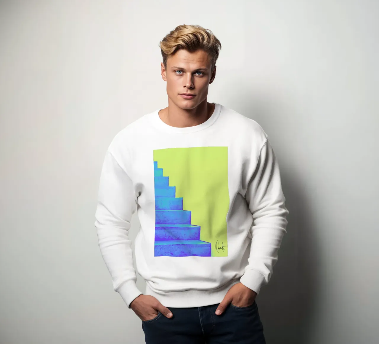 Santorini Sweatshirt von Xchange Art Studio
