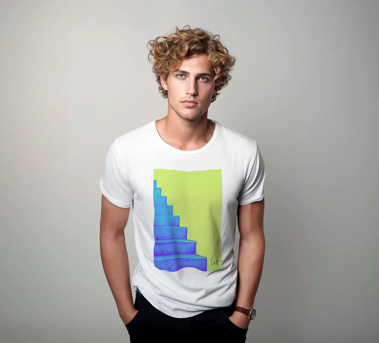 Santorini t-shirt da Xchange Art Studio