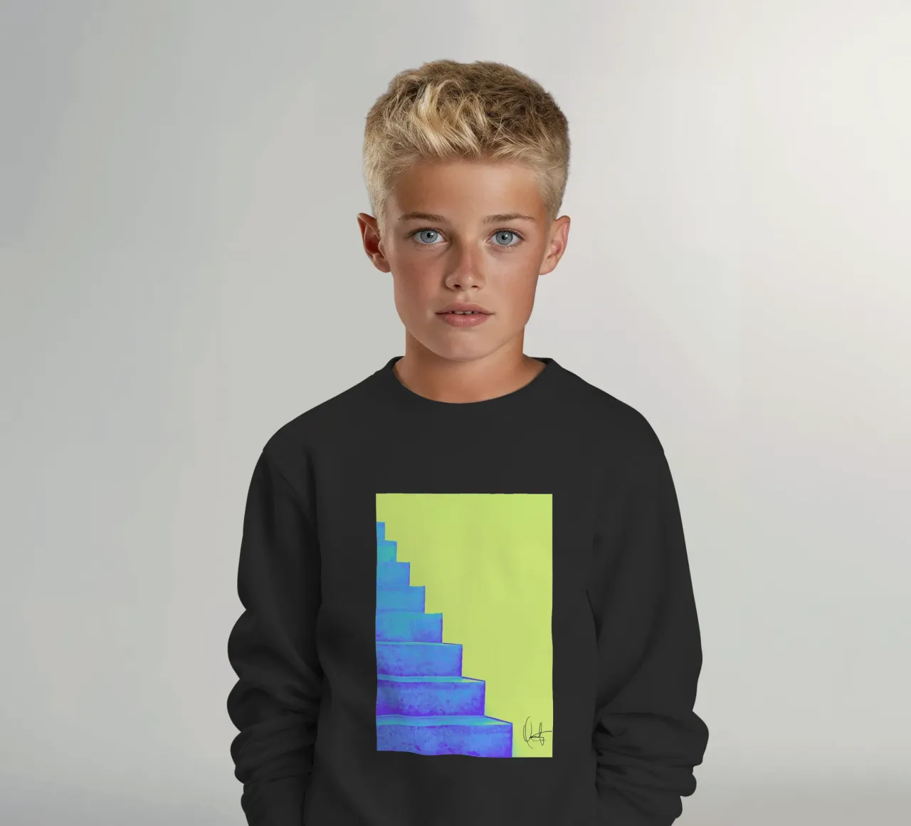 Santorini felpa bambino da Xchange Art Studio