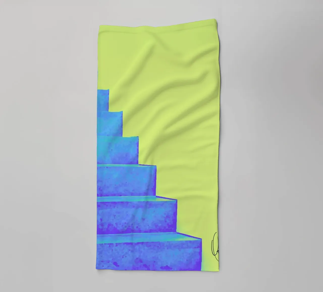 Santorini towel by Xchange Art Studio