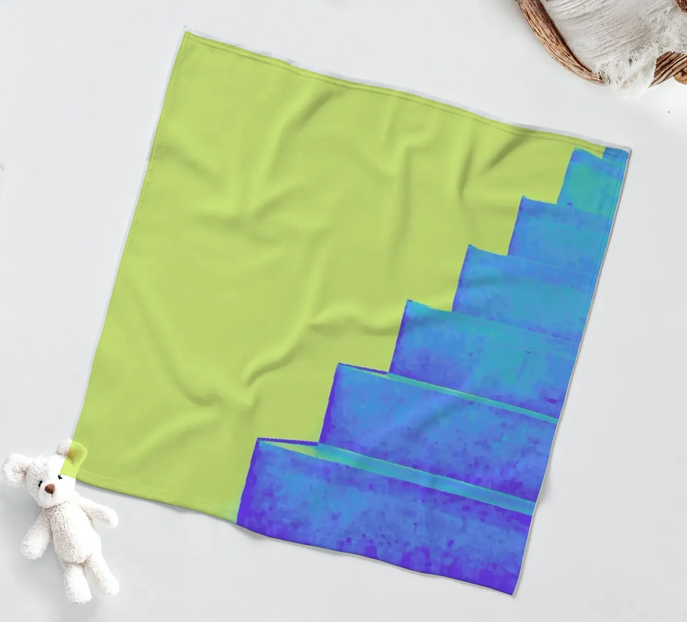 Santorini Fleecedecke von Xchange Art Studio