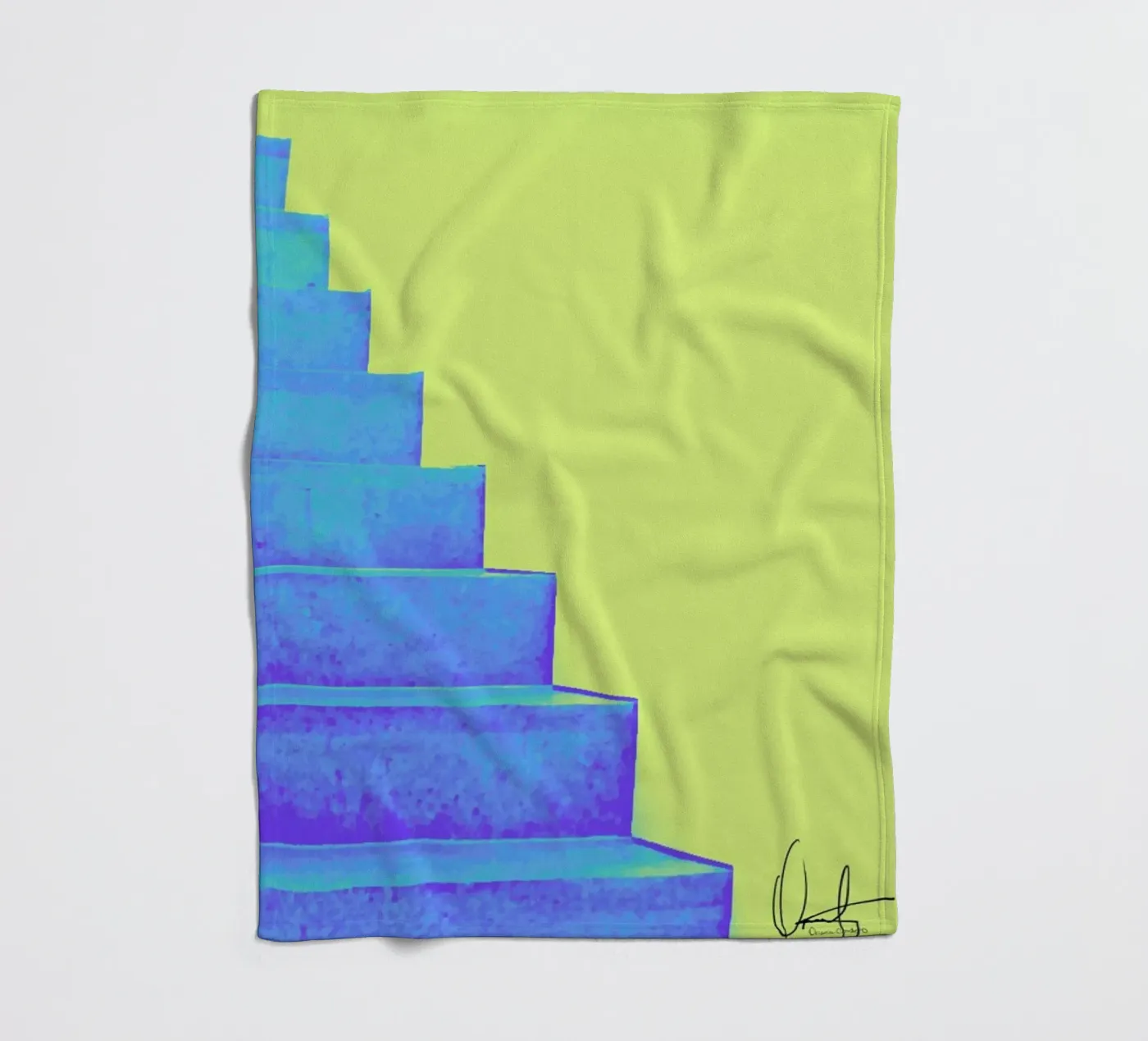 Santorini Fleecedecke von Xchange Art Studio