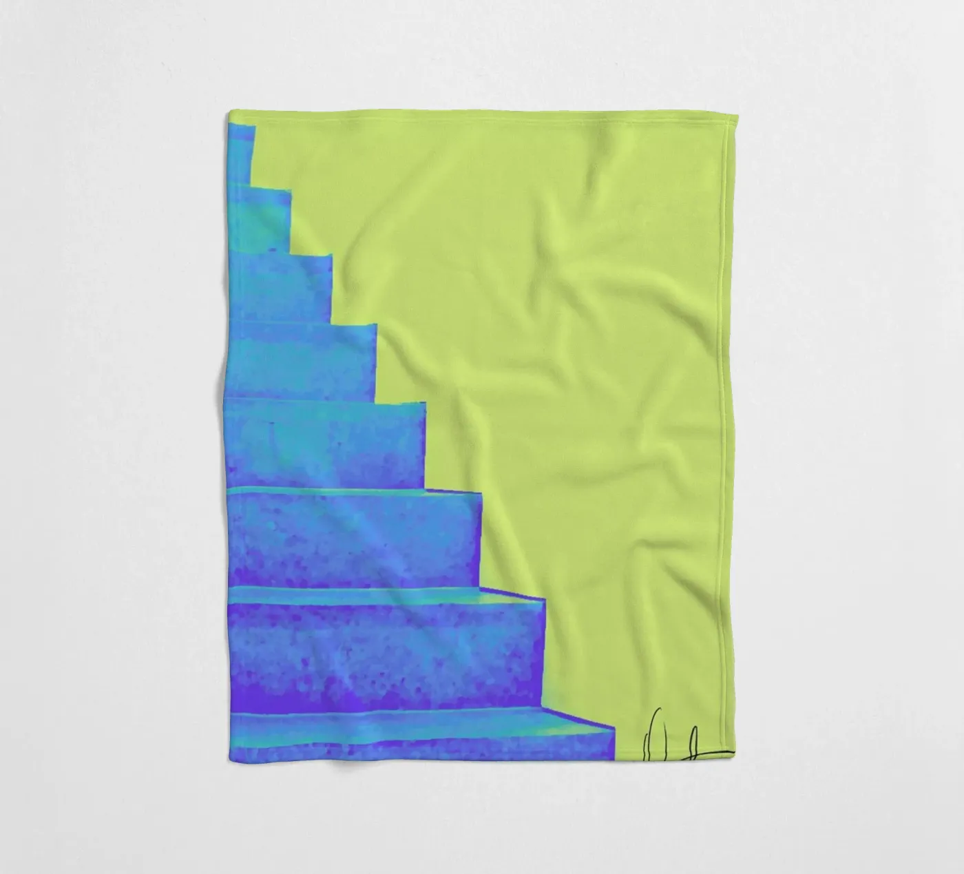 Santorini Fleecedecke von Xchange Art Studio