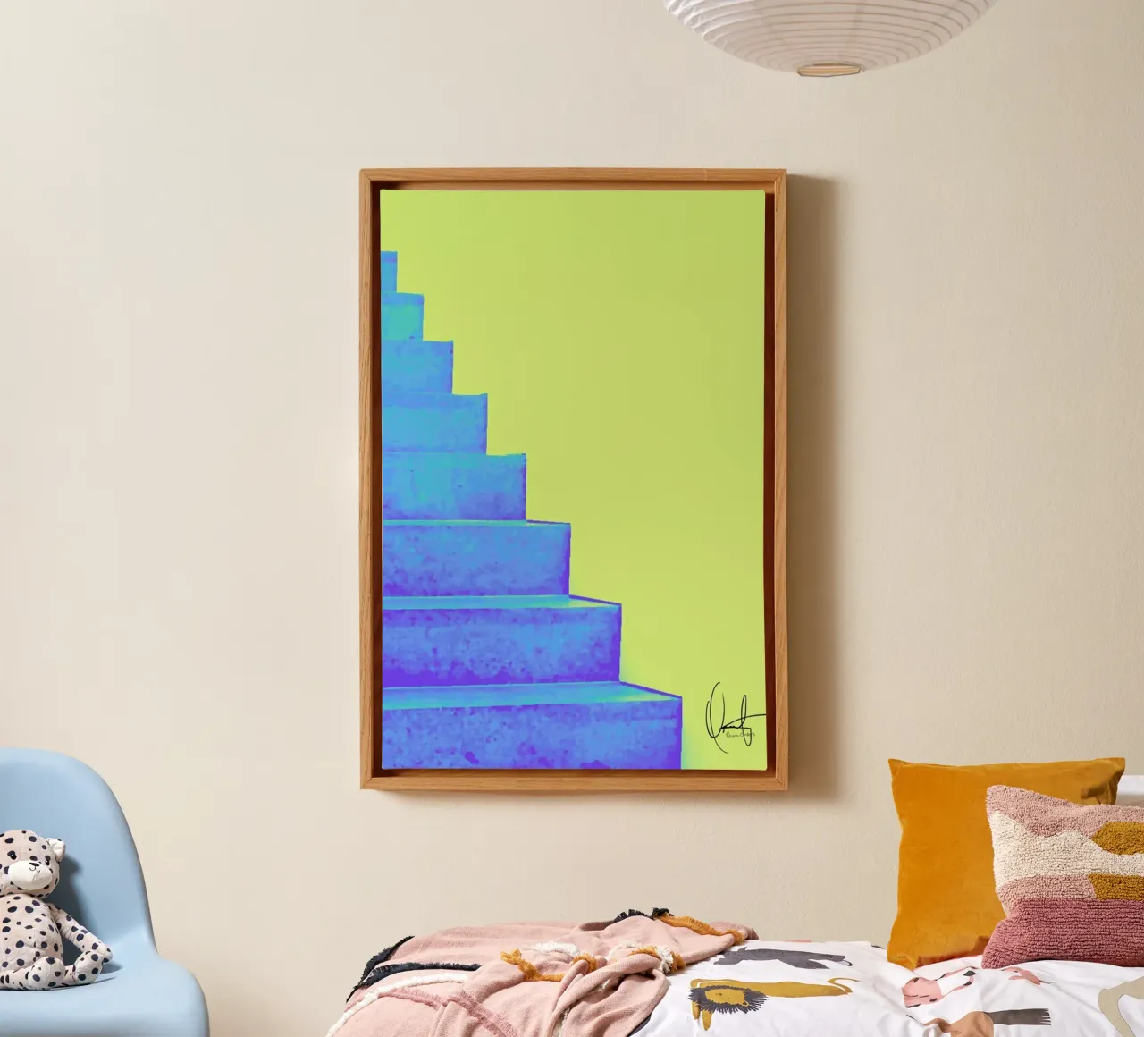 Santorini tela con Cornice a cassetta da Xchange Art Studio