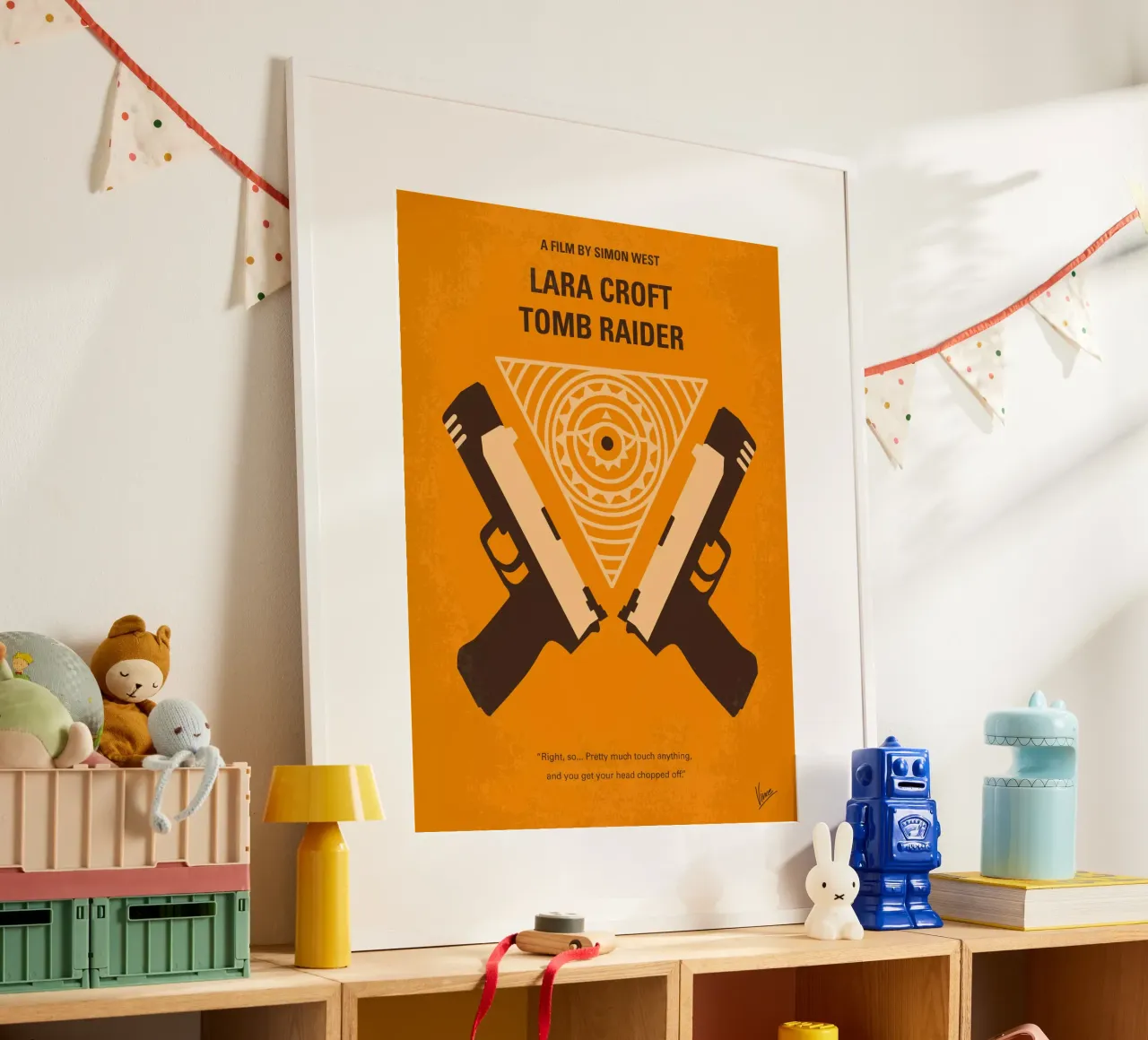 No209 Lara Croft Tomb Raider minimal movie poster poster con telaio in plastica da Chungkong