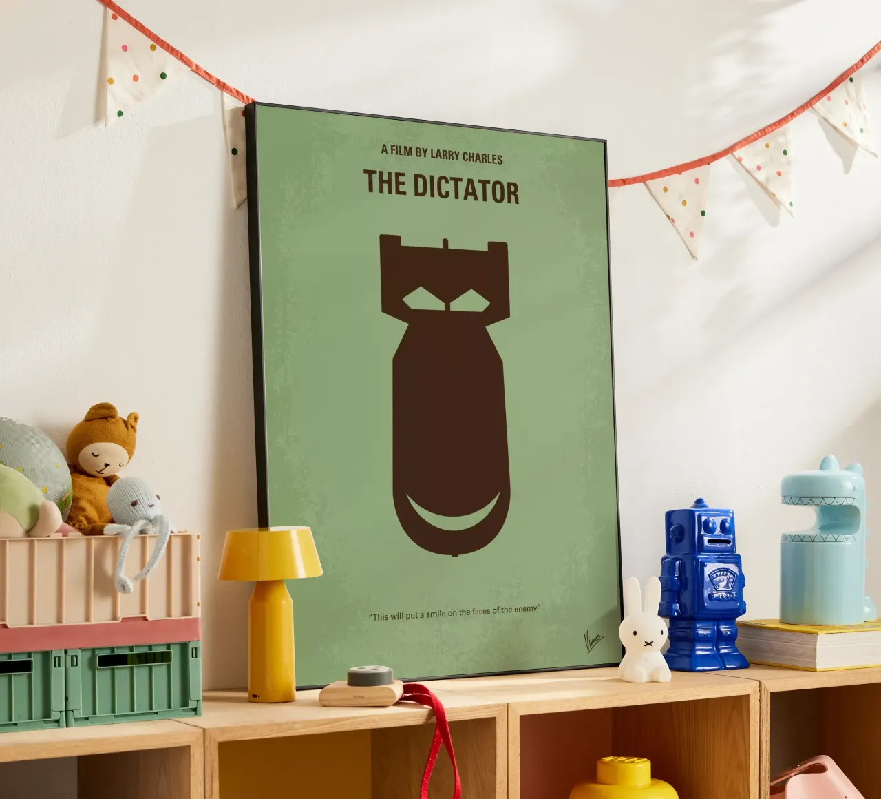 No212 My The Dictator minimal movie poster alluminio dibond da Chungkong