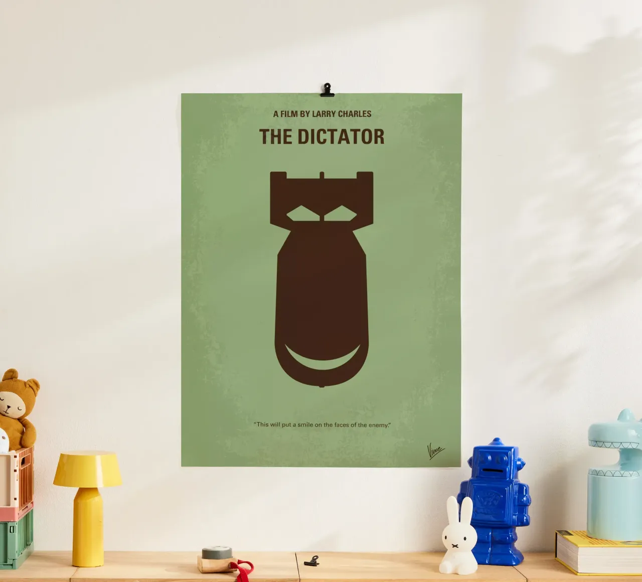 No212 My The Dictator minimal movie poster poster con telaio in legno da Chungkong