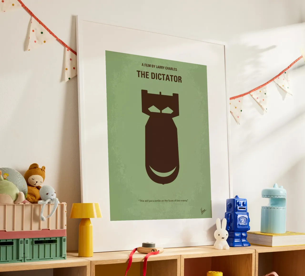 No212 My The Dictator minimal movie poster poster con telaio in legno da Chungkong