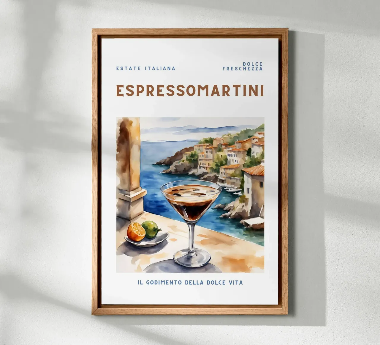 Espresso Martini tela con Cornice a cassetta da Ohkimiko