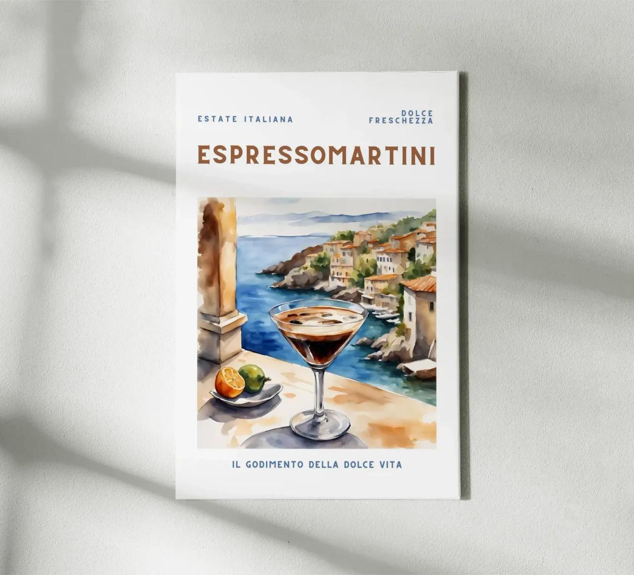 Espresso Martini tela con Cornice a cassetta da Ohkimiko