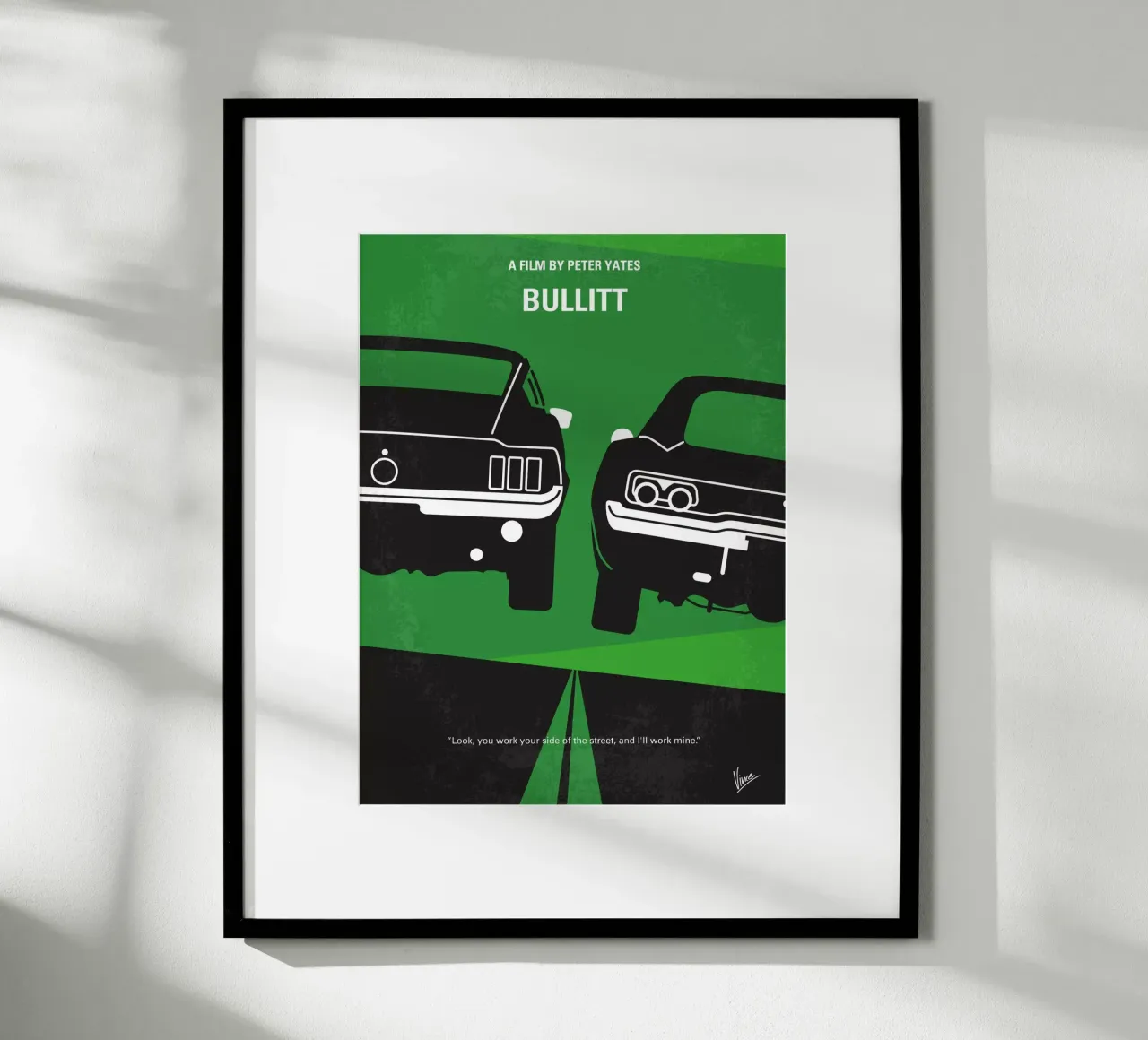 No214 My BULLITT minimal movie poster carta hahnemühle da Chungkong