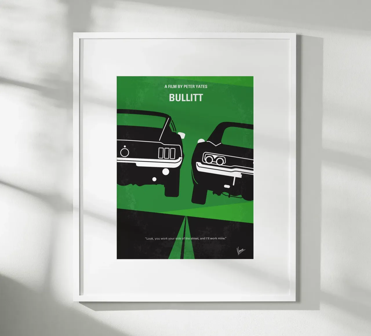 No214 My BULLITT minimal movie poster carta hahnemühle da Chungkong