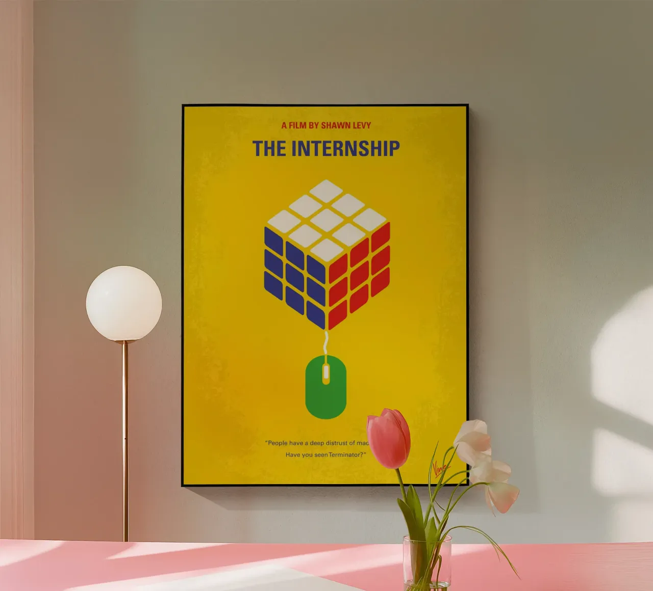 No215 My The Internship minimal movie poster plexiglass da Chungkong