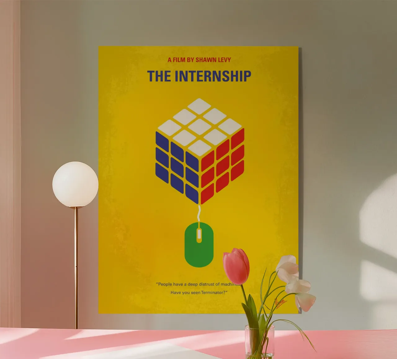 No215 My The Internship minimal movie poster plexiglass da Chungkong