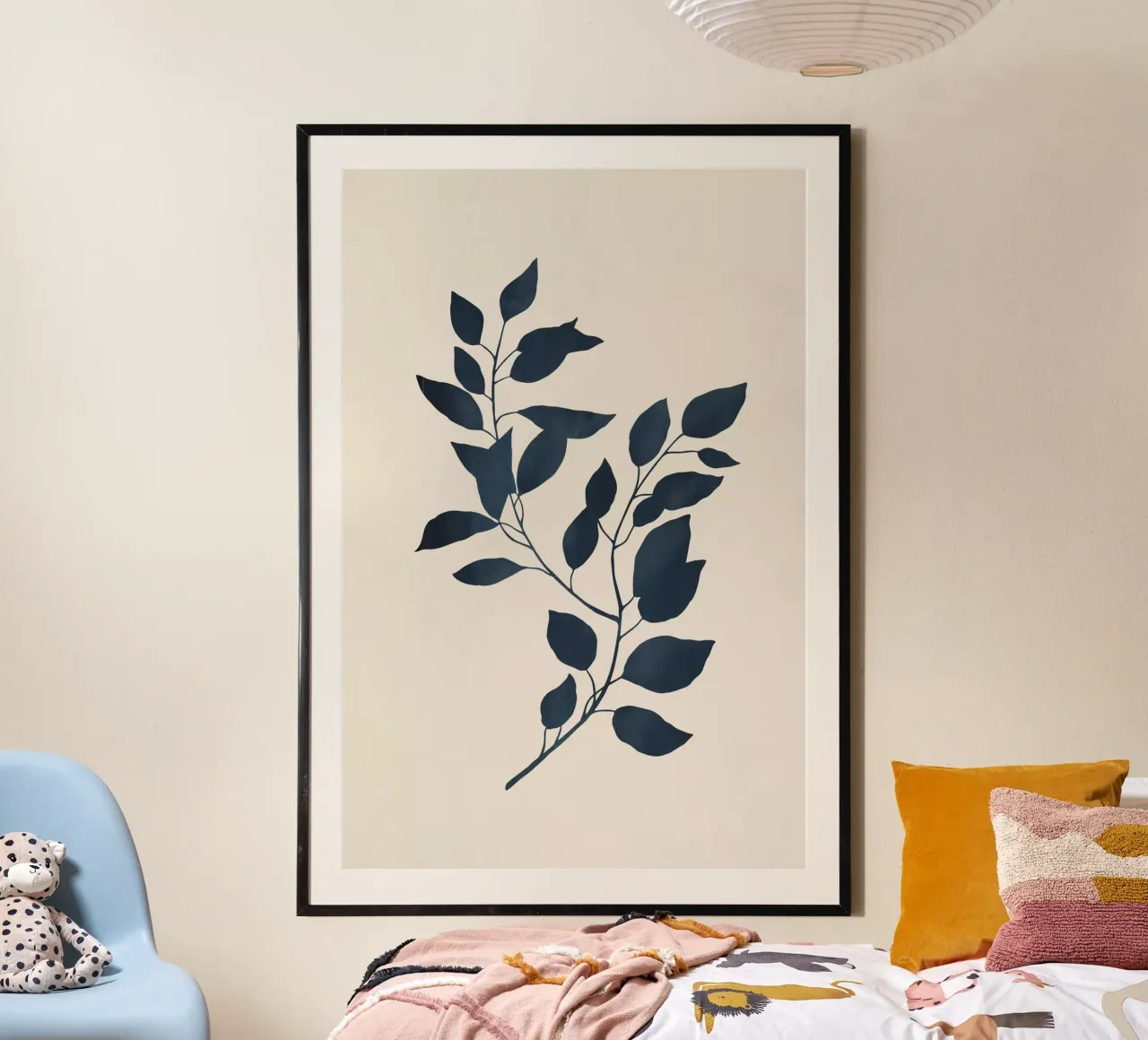 Silhouette botanica II poster con telaio in plastica da Kathrin Pienaar