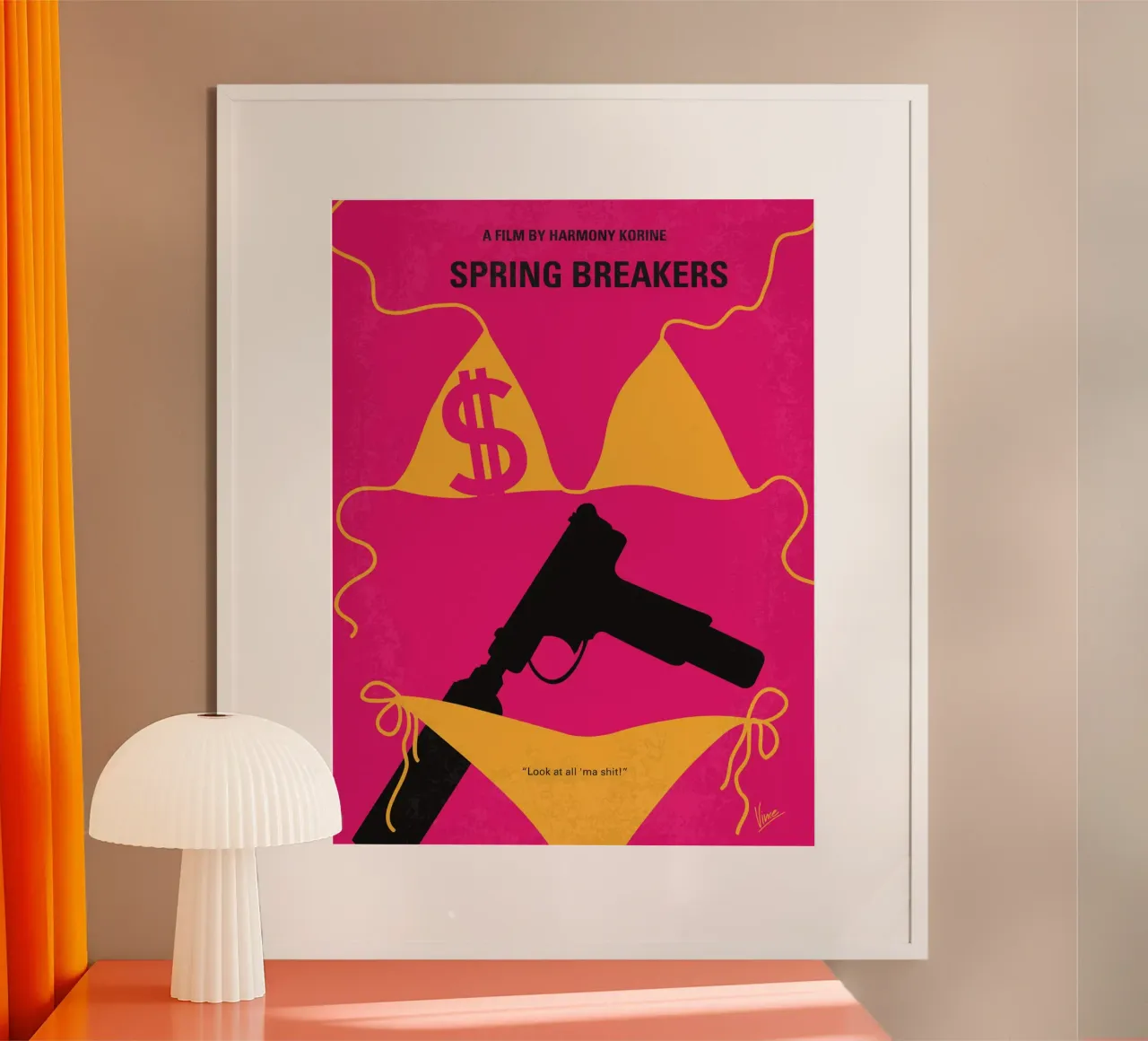 No218 My SPRING BREAKERS minimal movie poster poster con marco de aluminio de Chungkong