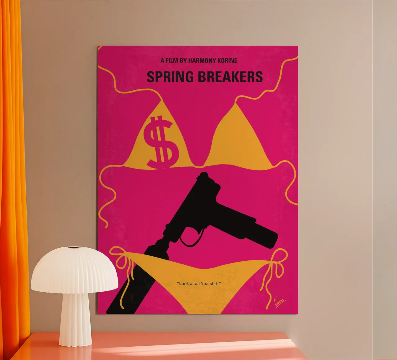 No218 My SPRING BREAKERS minimal movie poster poster con marco de aluminio de Chungkong