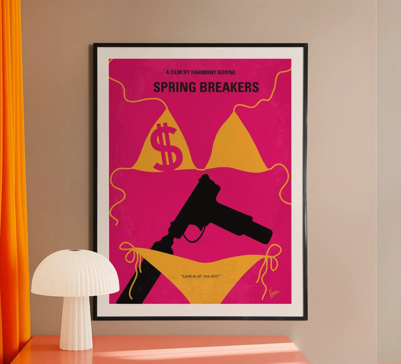 No218 My SPRING BREAKERS minimal movie poster poster con marco de aluminio de Chungkong